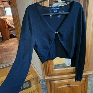 Black knit bolero jacket by Catherine Stewart